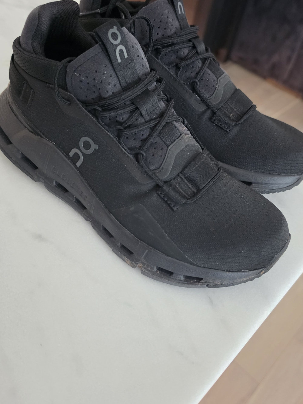 On Cloudnova Women's All-Black Athletic Sneakers